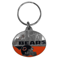Chicago Bears Oval Carved Metal Key Chain